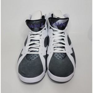 Nike Air Jordan 7 Retro Flint Grey White Shoes Sneakers Men's 9.5 CU9307-100